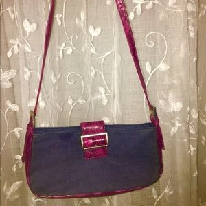 Pink Snake print, Jean Material Bag