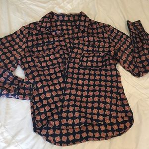 Limited Patterned Silk Button Down