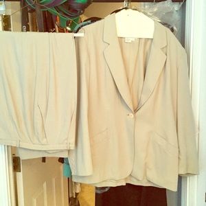Liz Claiborne khaki suit