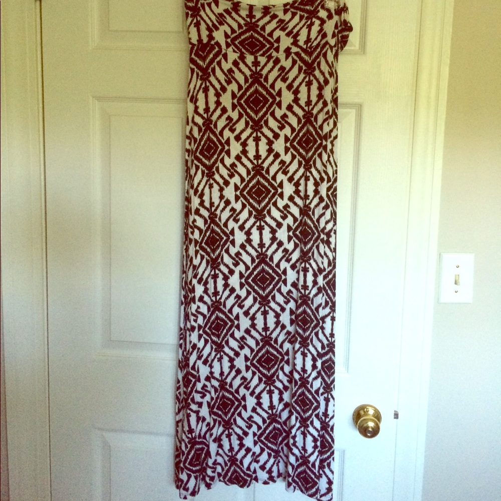 Tribal Print Maxi Skirt