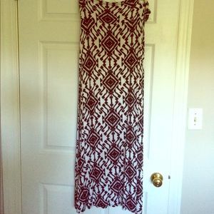 Tribal Print Maxi Skirt