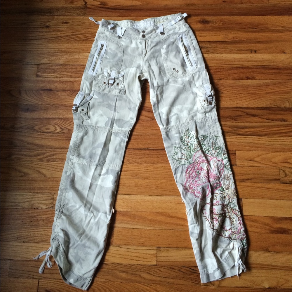 DA'NANG silk camo cargo pants
