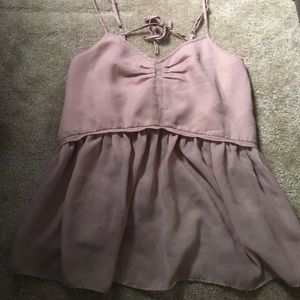 Tan flowing tank top