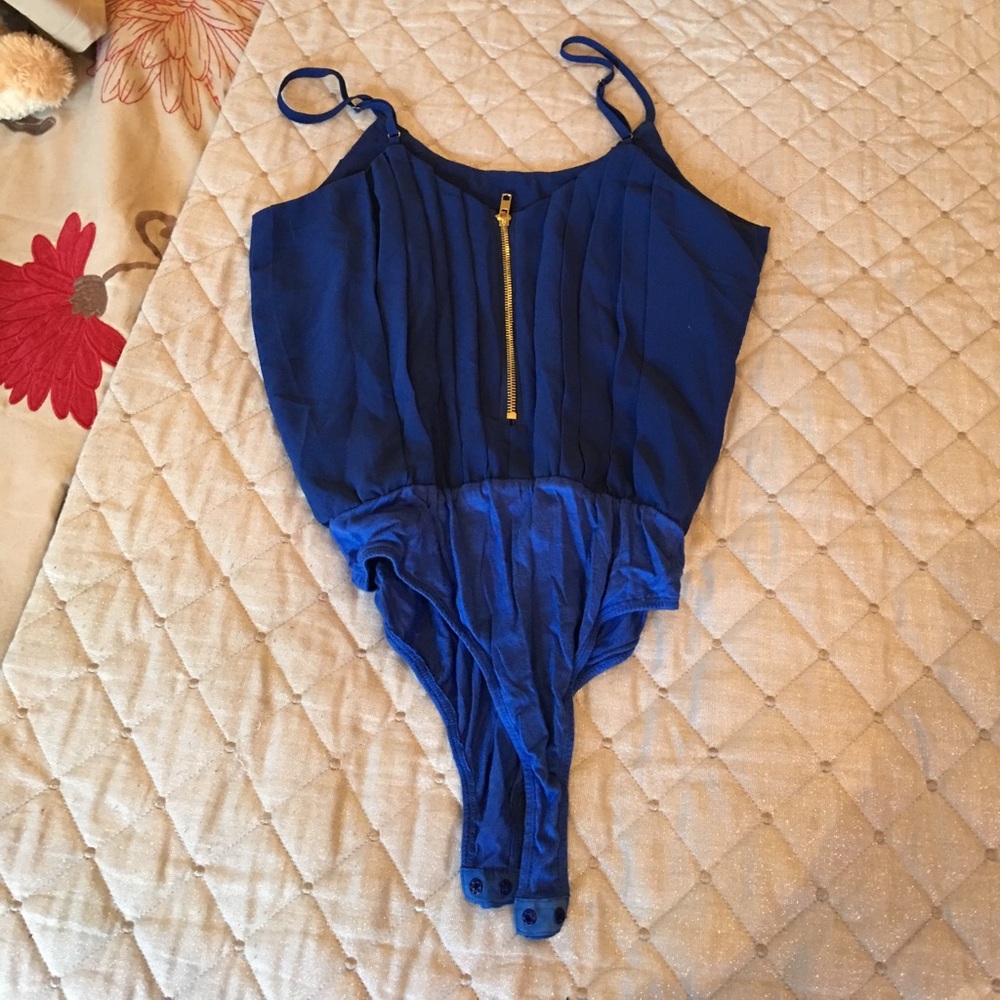 Royal Blue Leotard Top - Picture 2 of 2