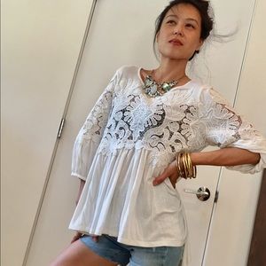 Anthropologie White Blouse