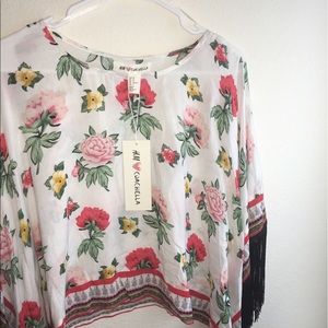 NWT H&M ❤️ Coachella Floral Crop Top Size 12