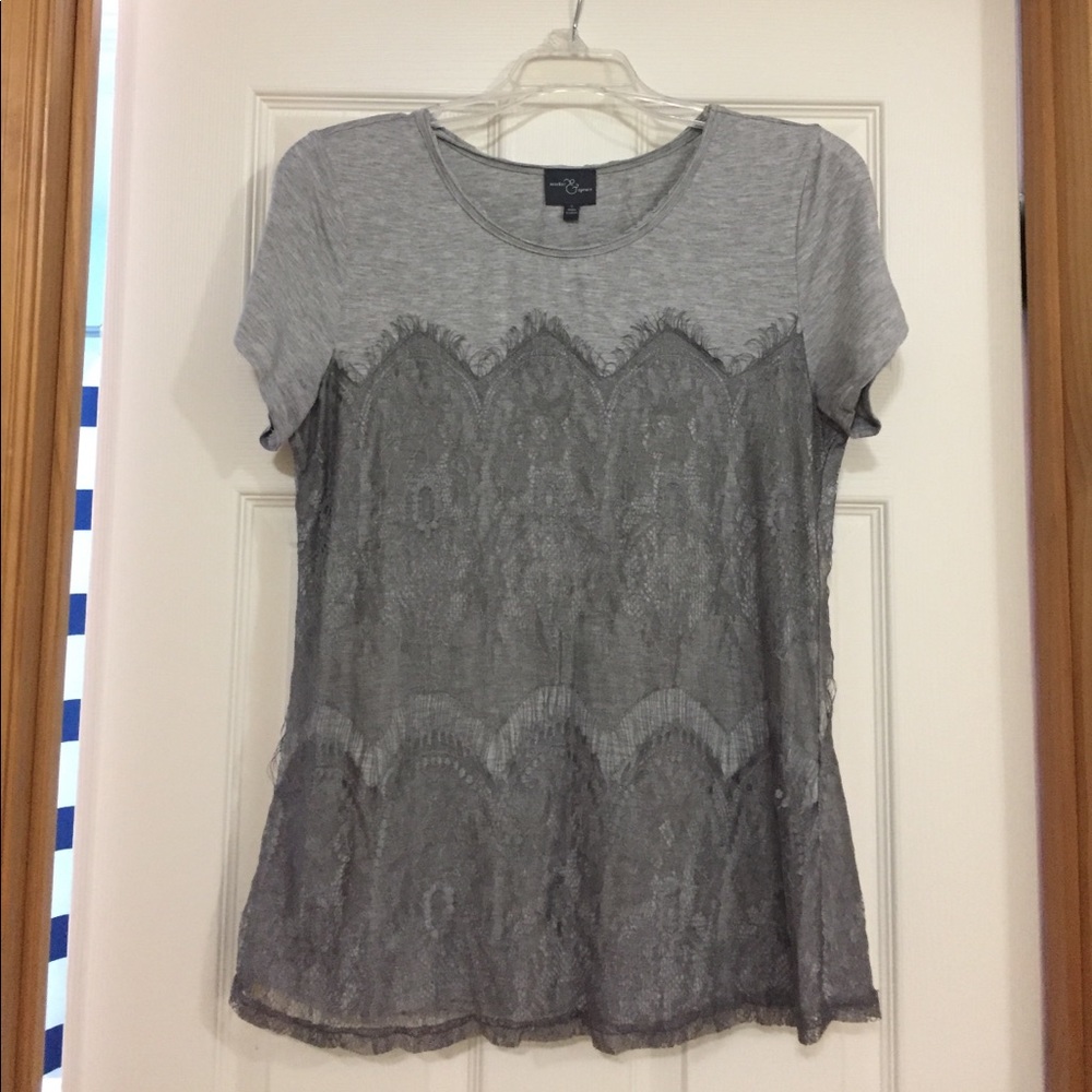 Market & Spruce (StitchFix) gray tee, size S