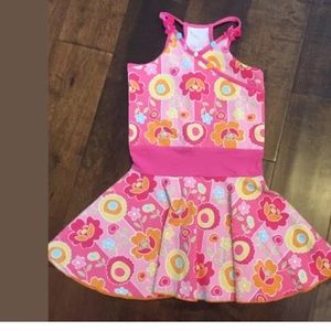 Baby Lulu pink Floral butterfly dress girls 4 4T