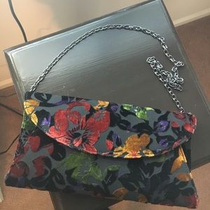 Velvet floral bag.