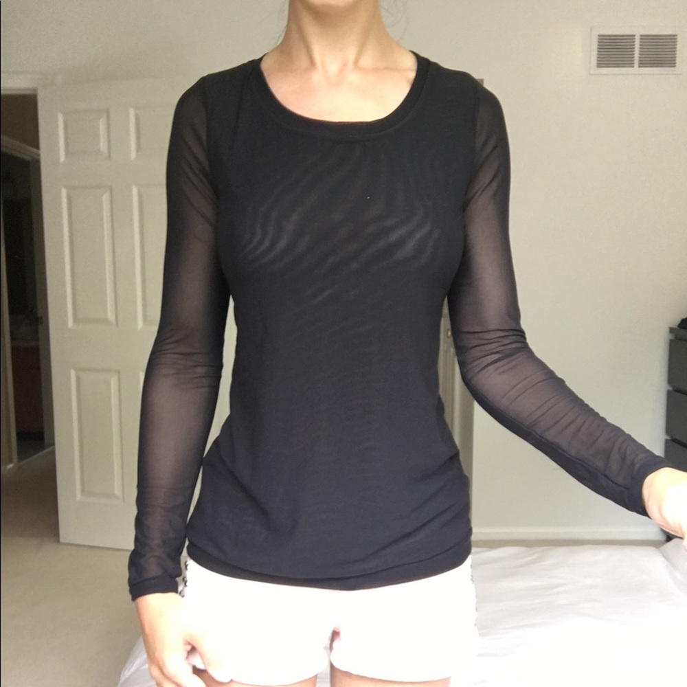 Black mesh shirt/over shirt