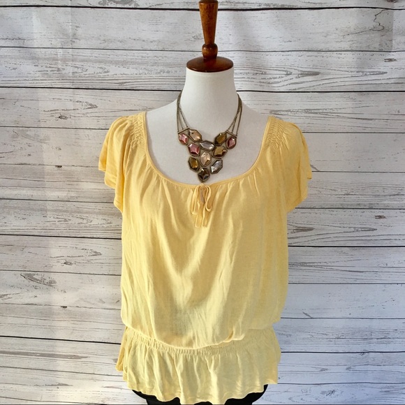 Ann Taylor Tops - Ann Taylor LOFT Beautiful Yellow Summer Blouse