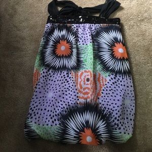 Multicolored halter top
