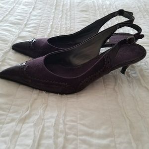 Stella McCartney Purple Suede Slingbacks