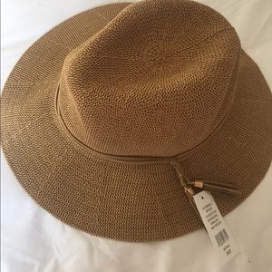Lord & Taylor Tassel Accented Panama Hat