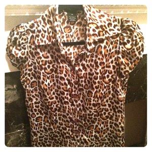 BCBG Maxazria Animal print blouse