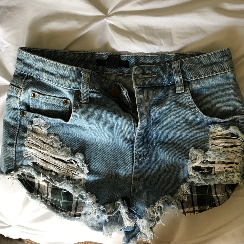 Jean high waisted shorts
