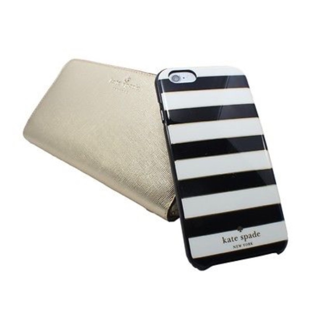 Kate Spade, Black Wristlet and iPhone Case - Picture 1 of 4