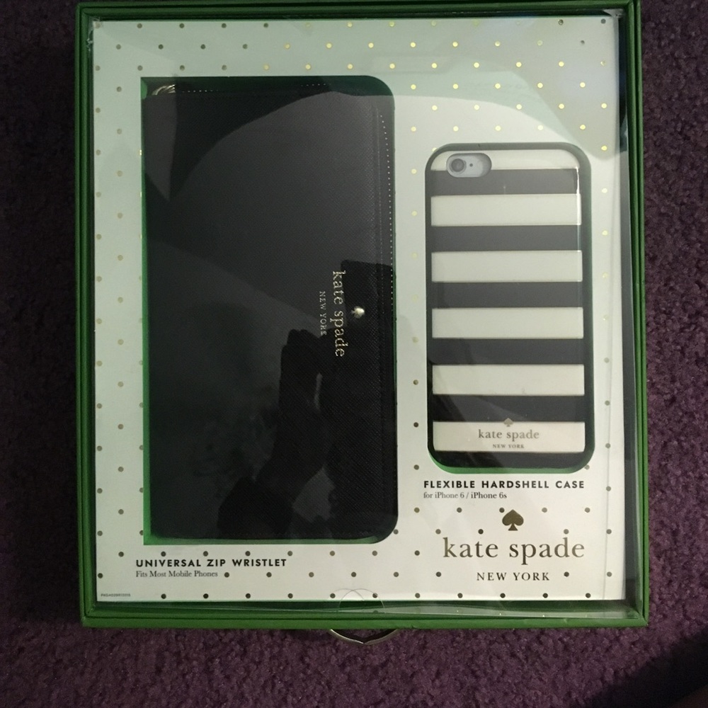 Kate Spade, Black Wristlet and iPhone Case - Picture 4 of 4