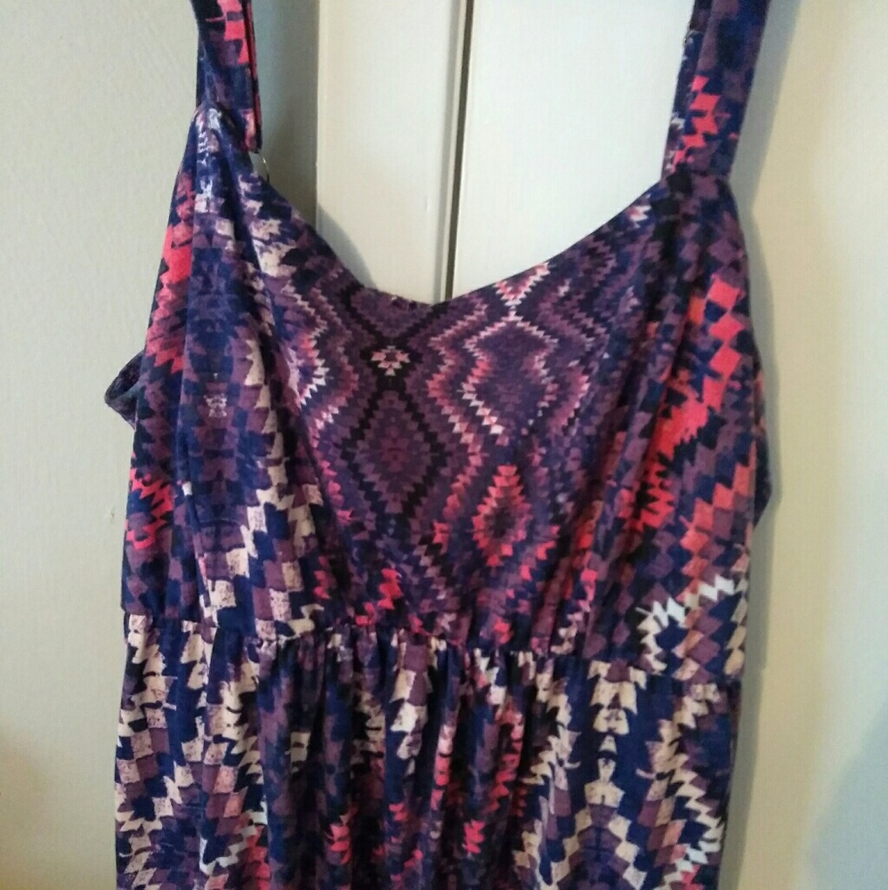 Purple Aztec Maxi Dress