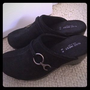 Worn once. Nine West heeled clogs