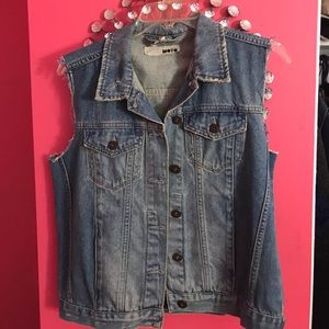 Topshop Moto Denim Vest