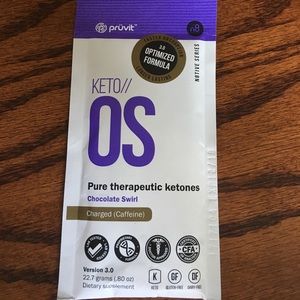 5 packets of Chocolate swirl keto Os charged