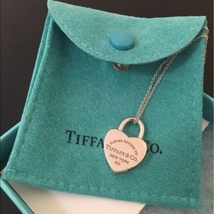 Authentic Tiffany heart locket necklace