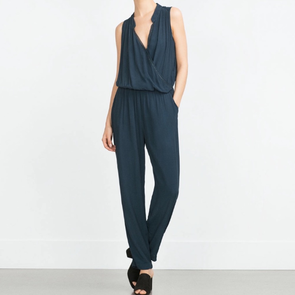 Zara long jumpsuit sz small NWT