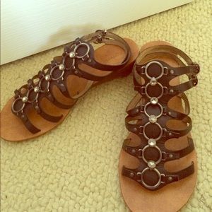 Worn twice. Black strappy sandals!