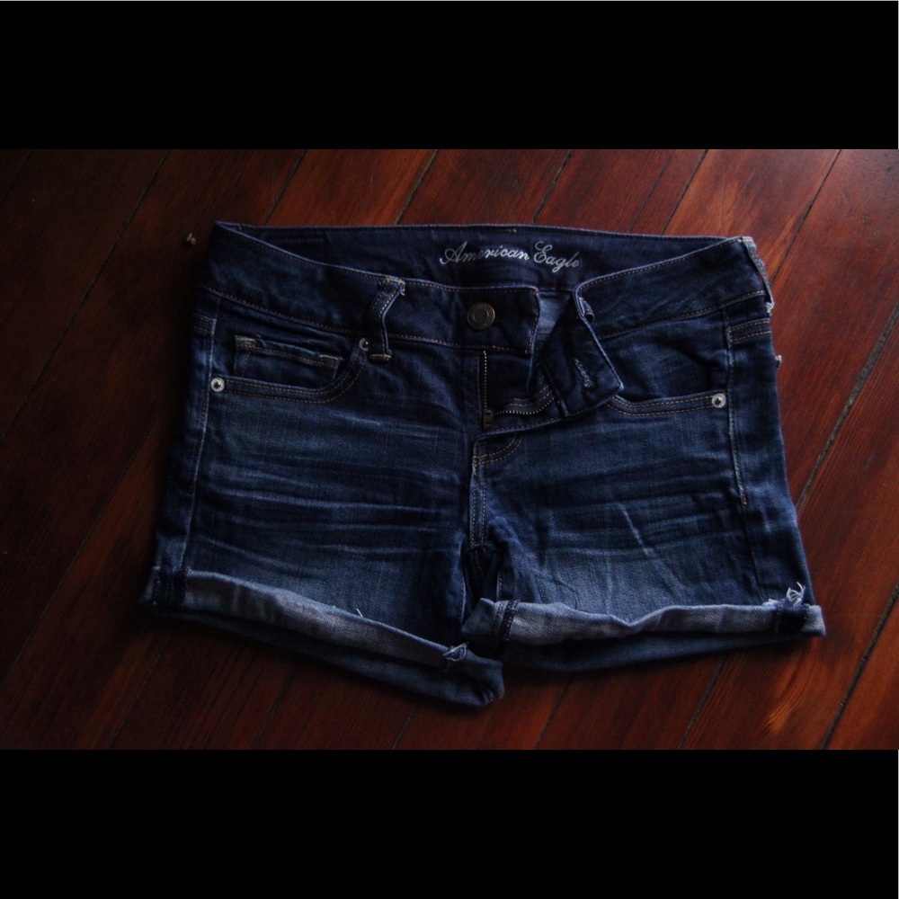 American Eagle Stretch Midi Denim Shorts