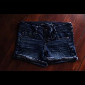 American Eagle Stretch Midi Denim Shorts