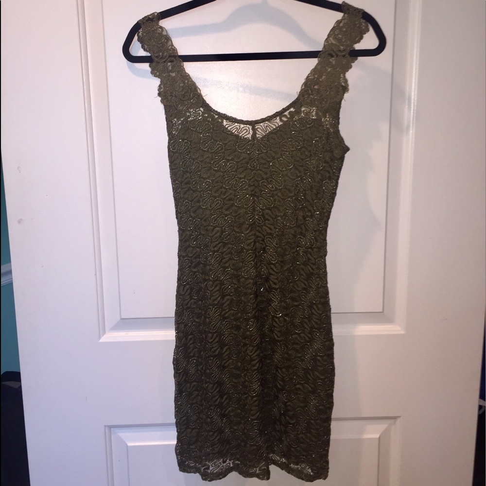 Free People Olive Lace Dress