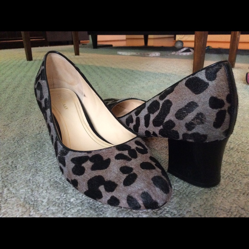 Cole Haan Chelsea Leopard Pumps.