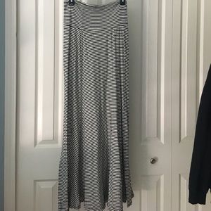 Striped maxi skirt