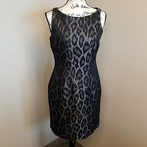 Ann Taylor leopard print cocktail dress
