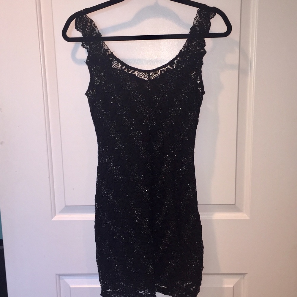 Free People Black Lace Dress