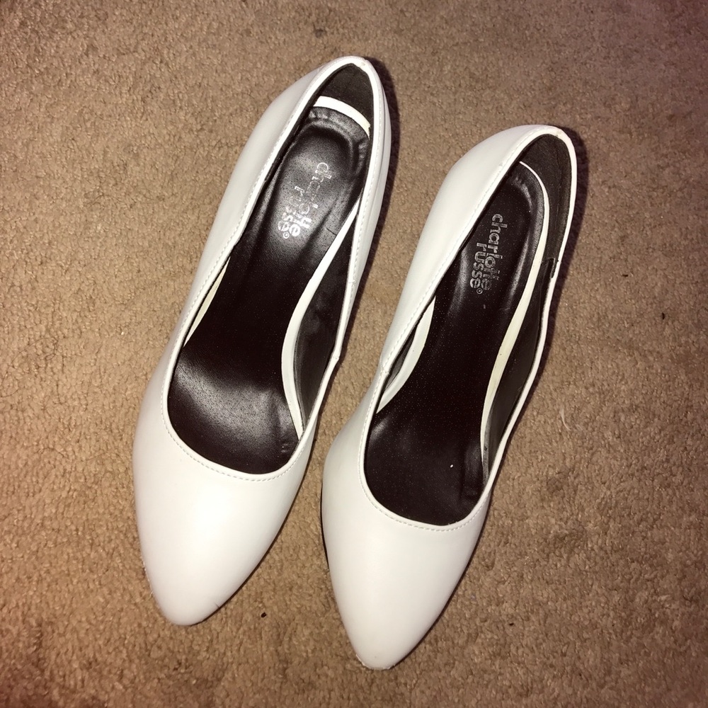 White high heels