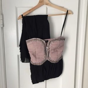 ASOS Strapless Gown with Beaded Trim