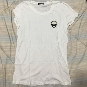 Brandy Melville White Alien Shirt