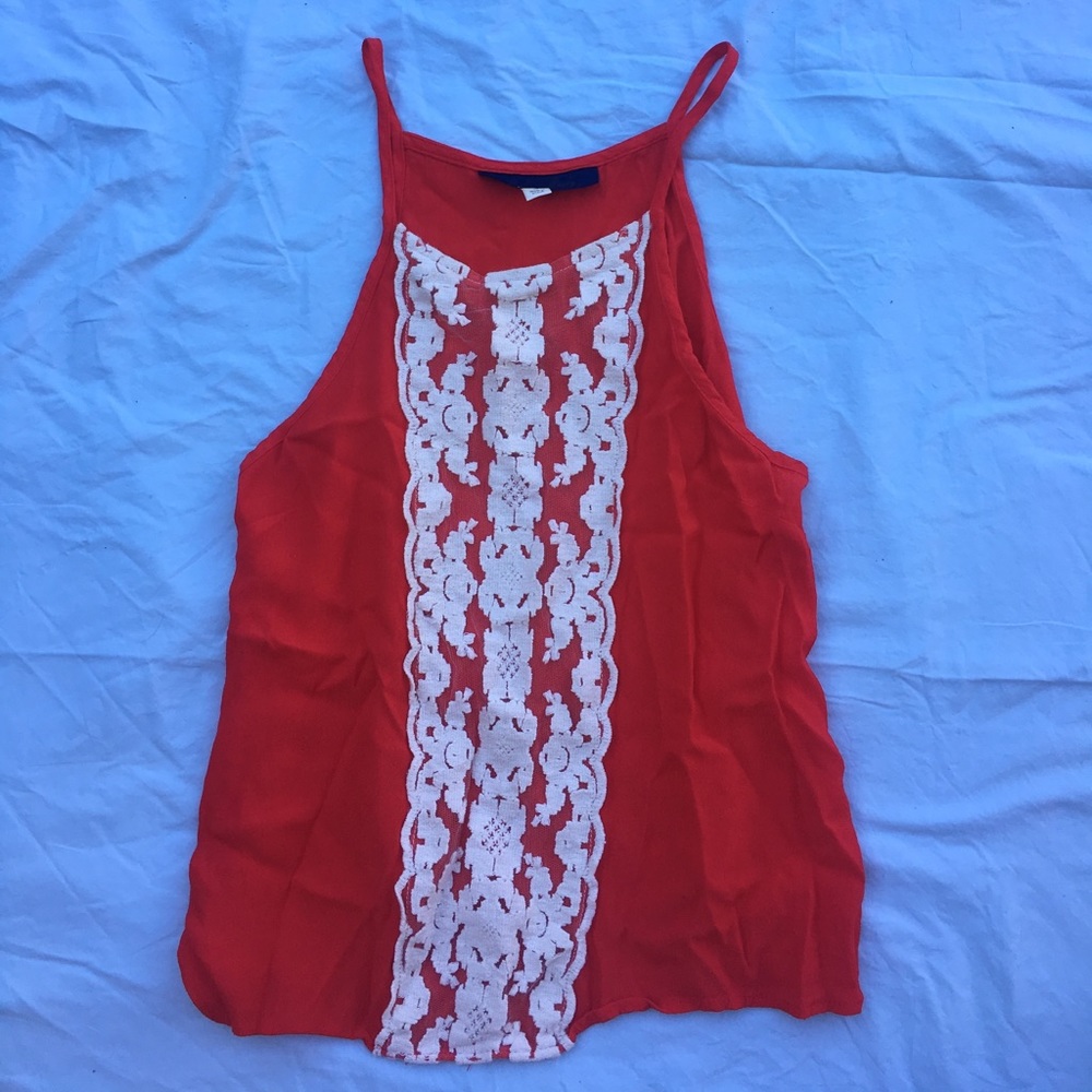 Lace and Orange Tank
