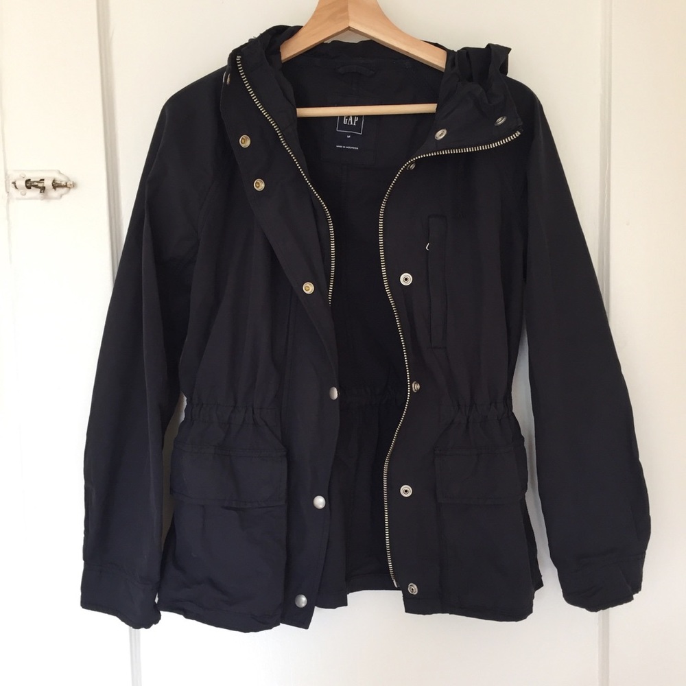Gap Navy Hooded Utility Jacket