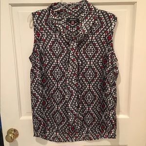 PRICE DROP ☀️ NINE WEST Black Red and White Blouse