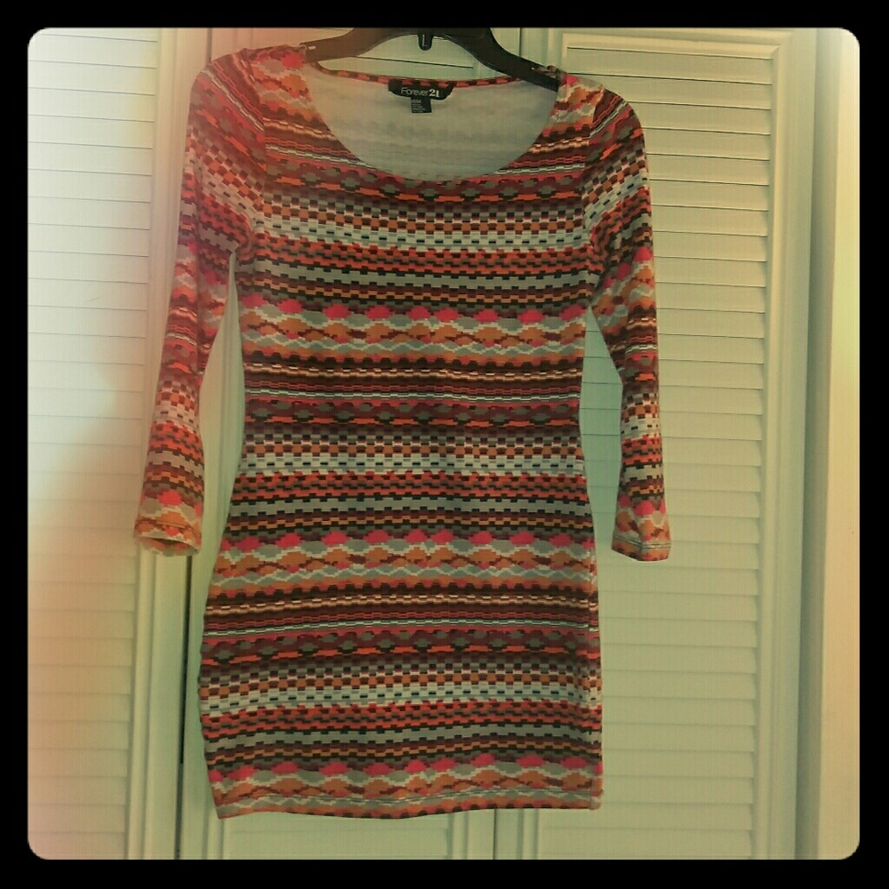 Mid sleeve mini dress