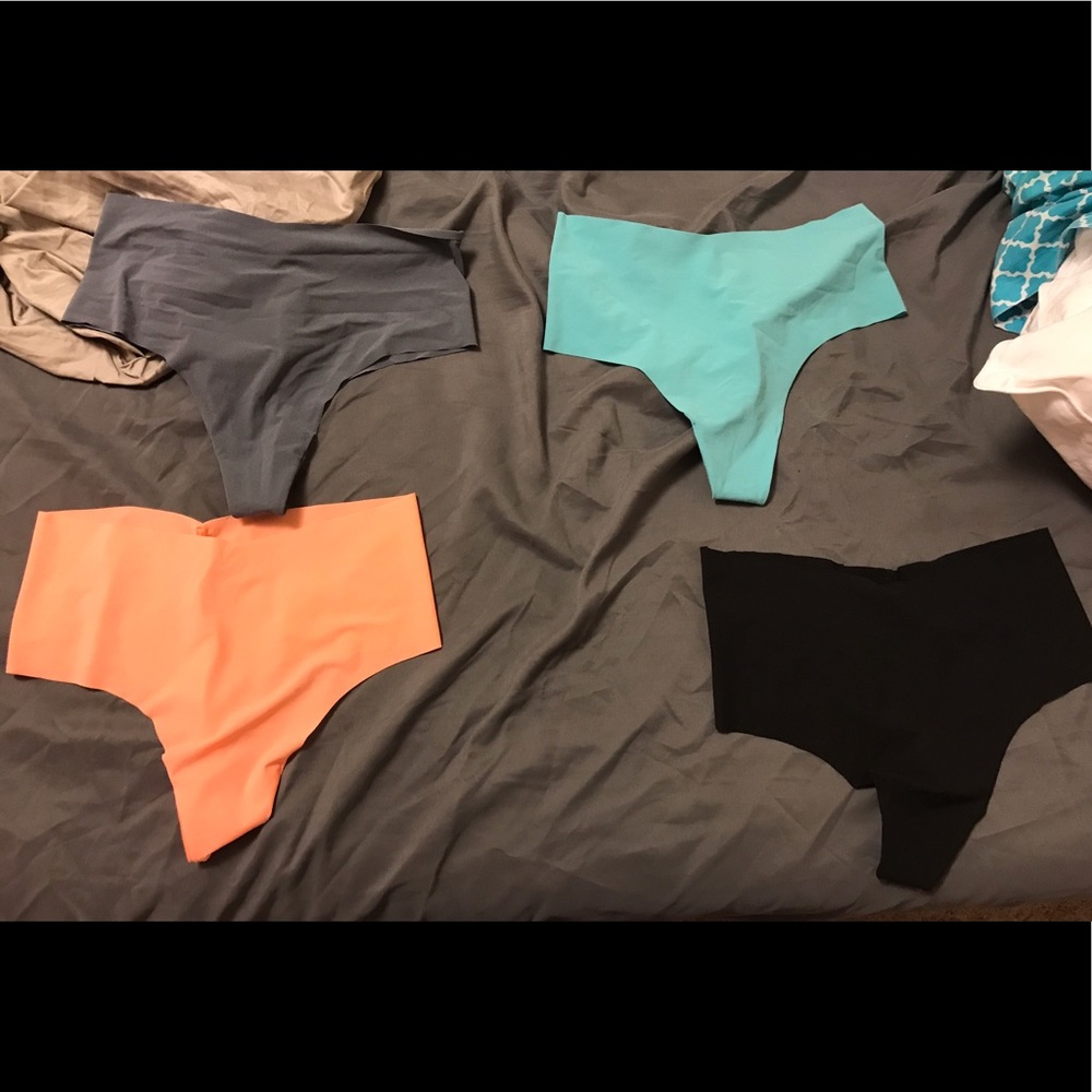 ***LOT OF 4*** BNWOT VS M raw edge thongs