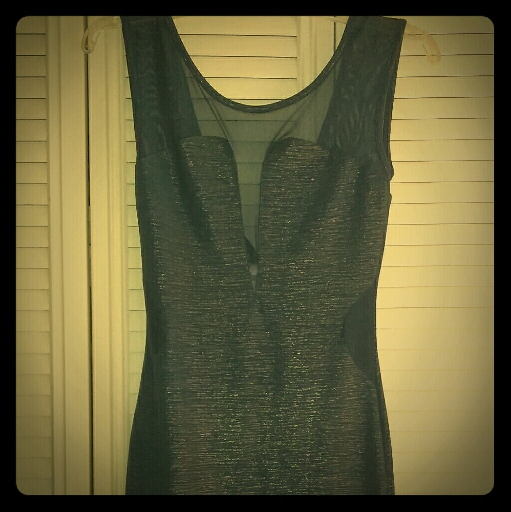 Teal blue mini dress