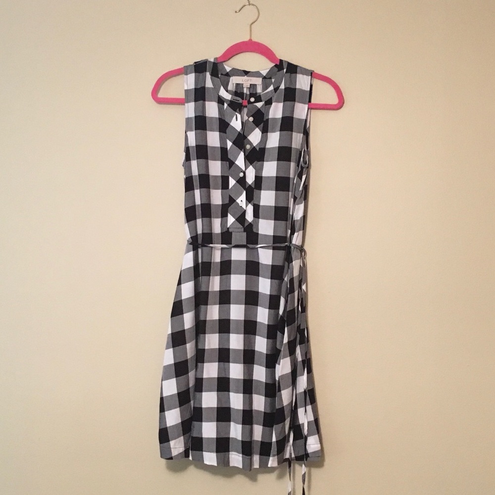 Plaid summer sleeveless dress