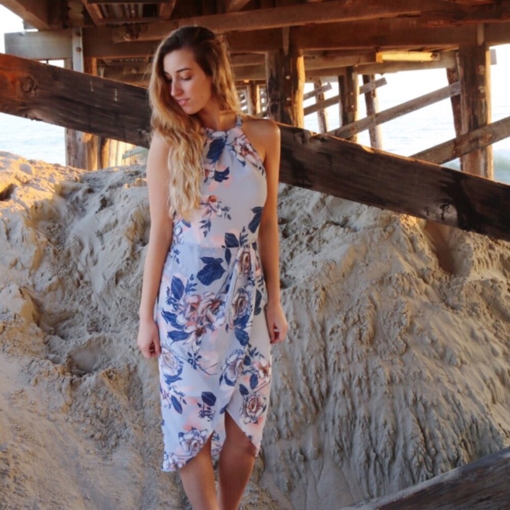Floral halter dress