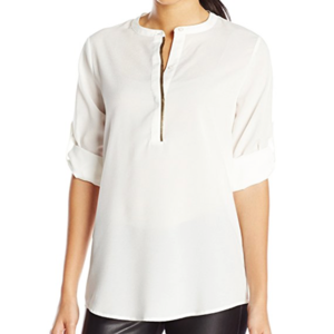 Calvin Klein Women's Blouse with Metallic Trim
