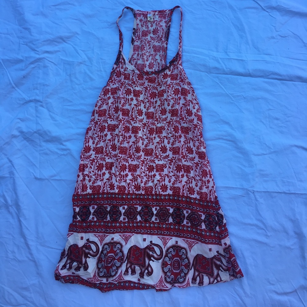 Elephant Pattern Tank Dress
