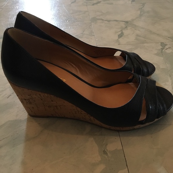 Nine West | Shoes | Nine West Open Toe Slip On Wedge | Poshmark